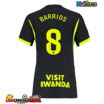 Camisa de Futebol Atletico Madrid Pablo Barrios #8 Equipamento Secundário Mulheres 2026-27 Manga Curta
